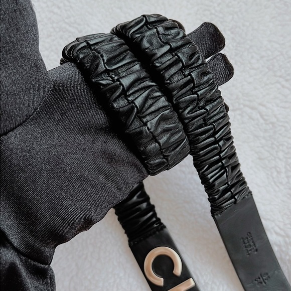 Auth Chanel Ss19 CC Logo Elastic Ruched Waist-belt Size.85 -Extremely Rare - Picture 2 of 15